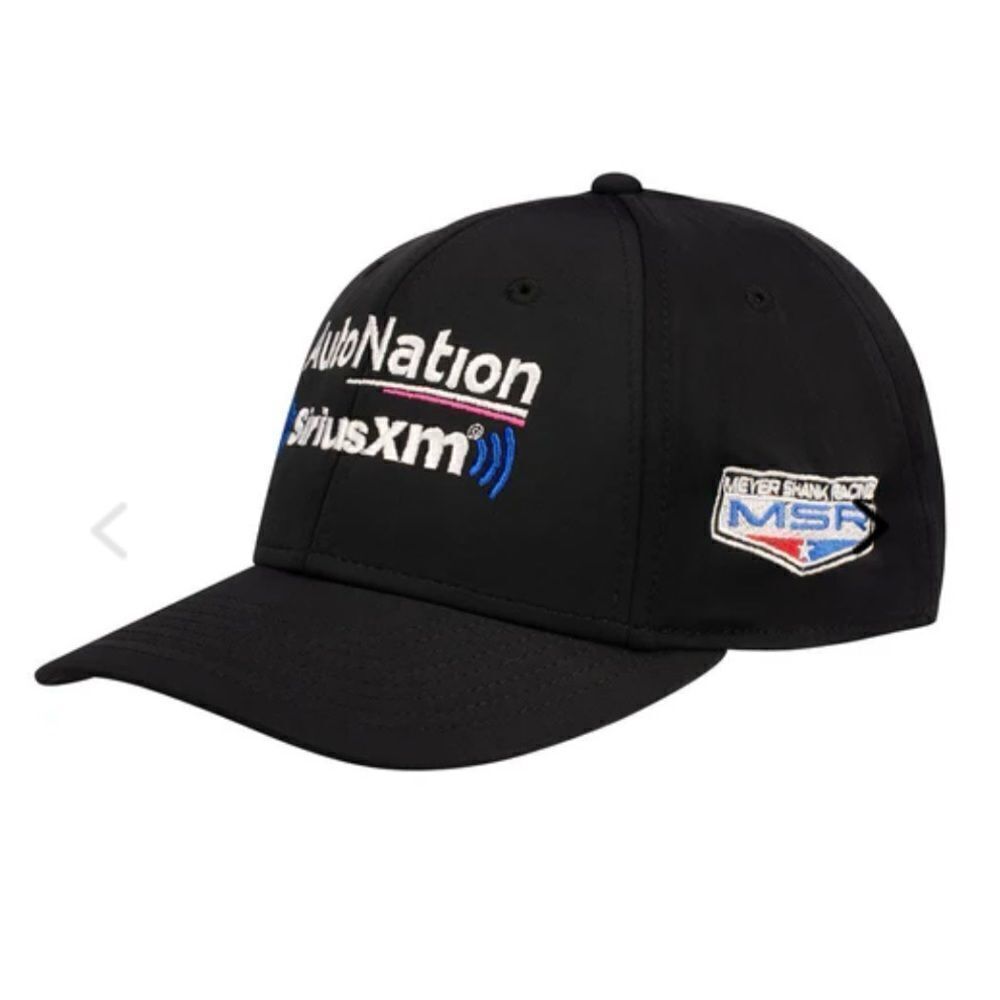 NWT New The Game Helio Castroneves Auto Nation SiriusXM Black Baseball Cap/Hat